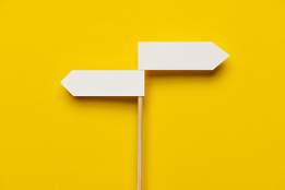 blank signs pointing in opposite directions